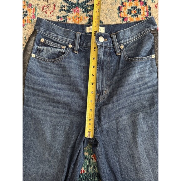 Madewell The Perfect Vintage Blue Jeans‎ In Metallic Tuxedo Stripe Size 28 - Picture 7 of 8